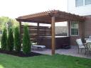 Pergola and Screening Provides a Hot Tub Oasis